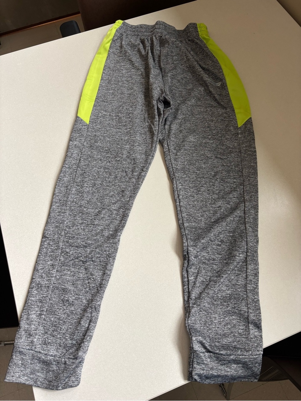 Hind Gray Heather Joggers with Neon Yellow Panels
